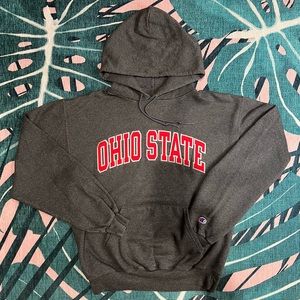 Vintage Champion Ohio State University Varsity Logo Drawstring Hoodie
